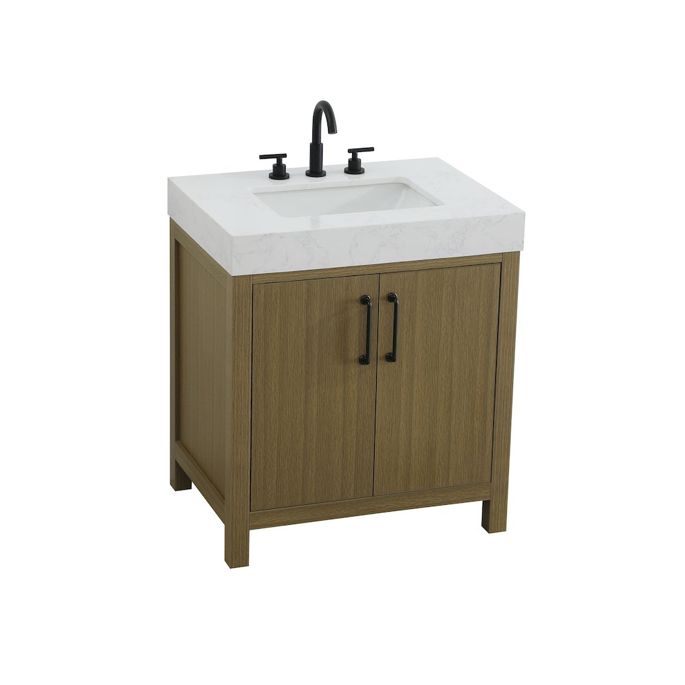 30 inch Single Bathroom Vanity In Chestnut Brown