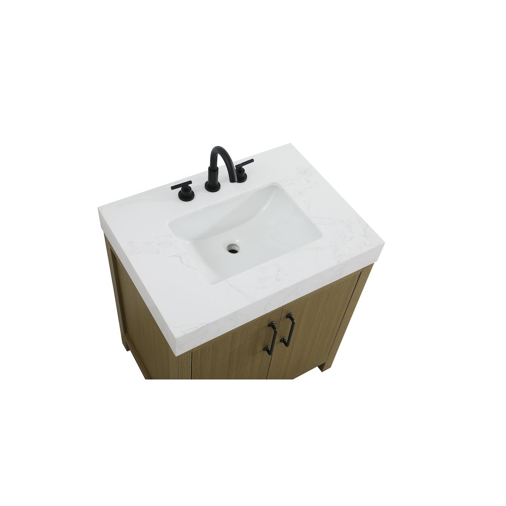 30 inch Single Bathroom Vanity In Chestnut Brown