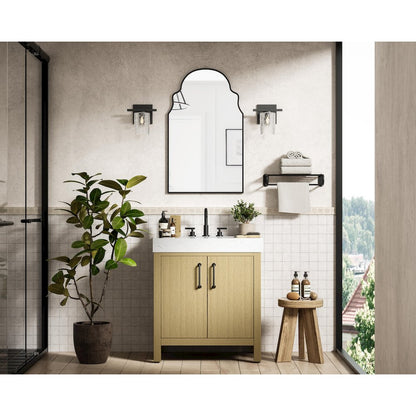 30 inch Single Bathroom Vanity In Honey Brown