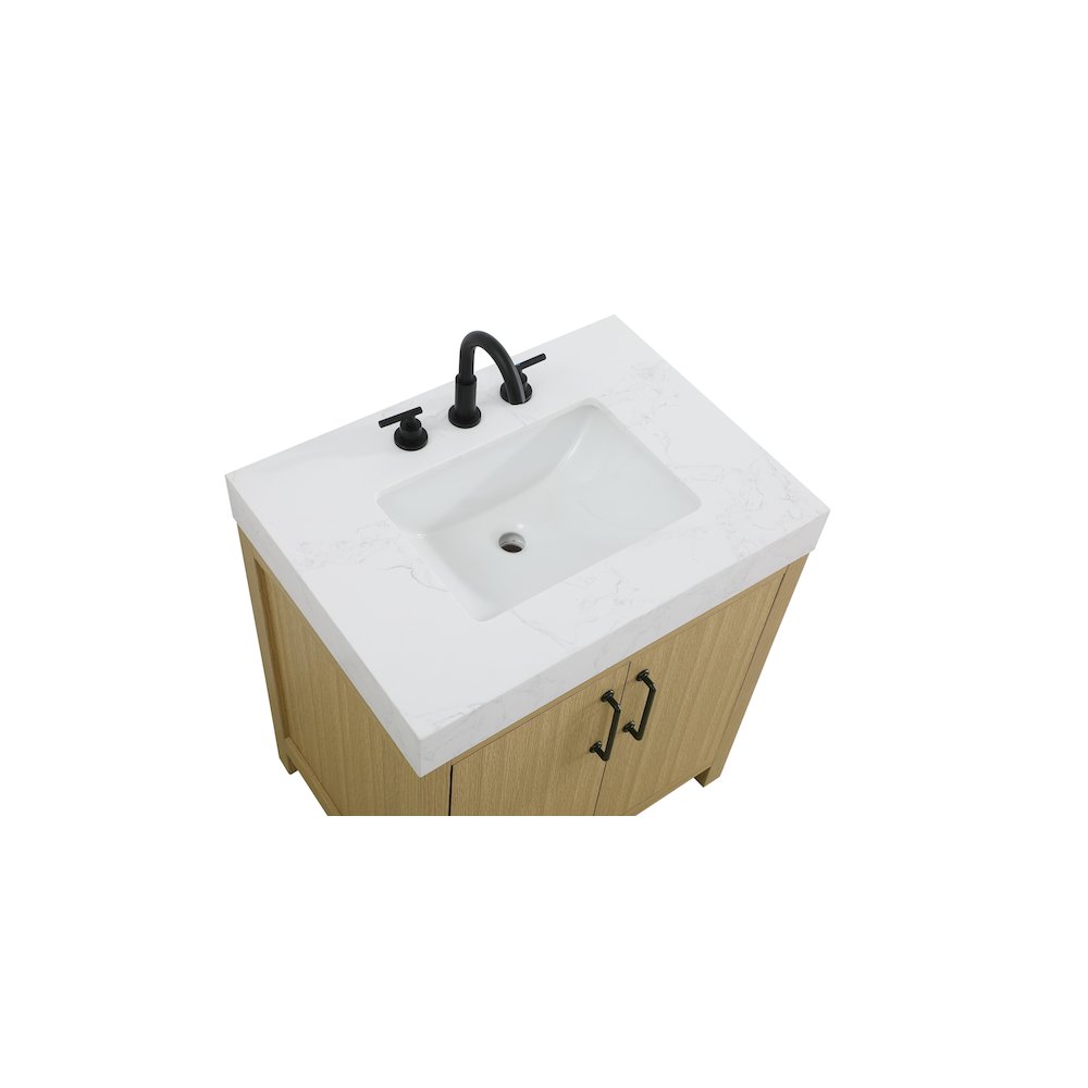 30 inch Single Bathroom Vanity In Honey Brown