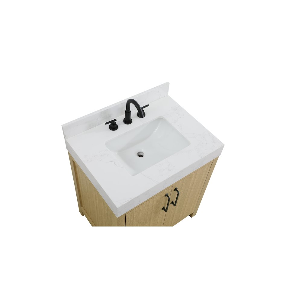 30 inch Single Bathroom Vanity In Honey Brown with backsplash