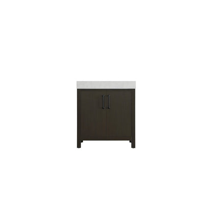 30 inch Single Bathroom Vanity In Mocha Brown