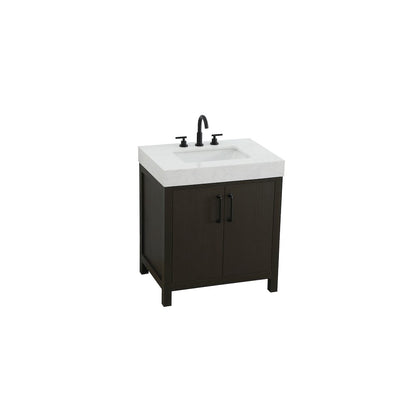 30 inch Single Bathroom Vanity In Mocha Brown