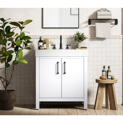 30 inch Single Bathroom Vanity In White