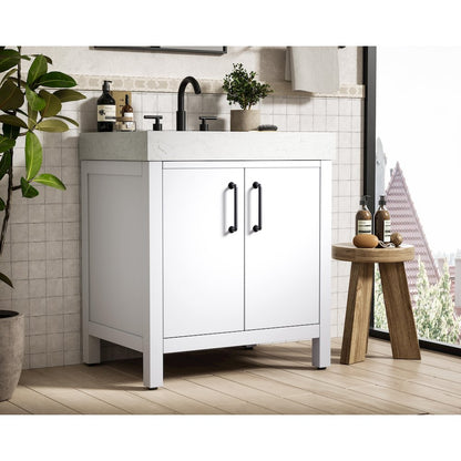 30 inch Single Bathroom Vanity In White