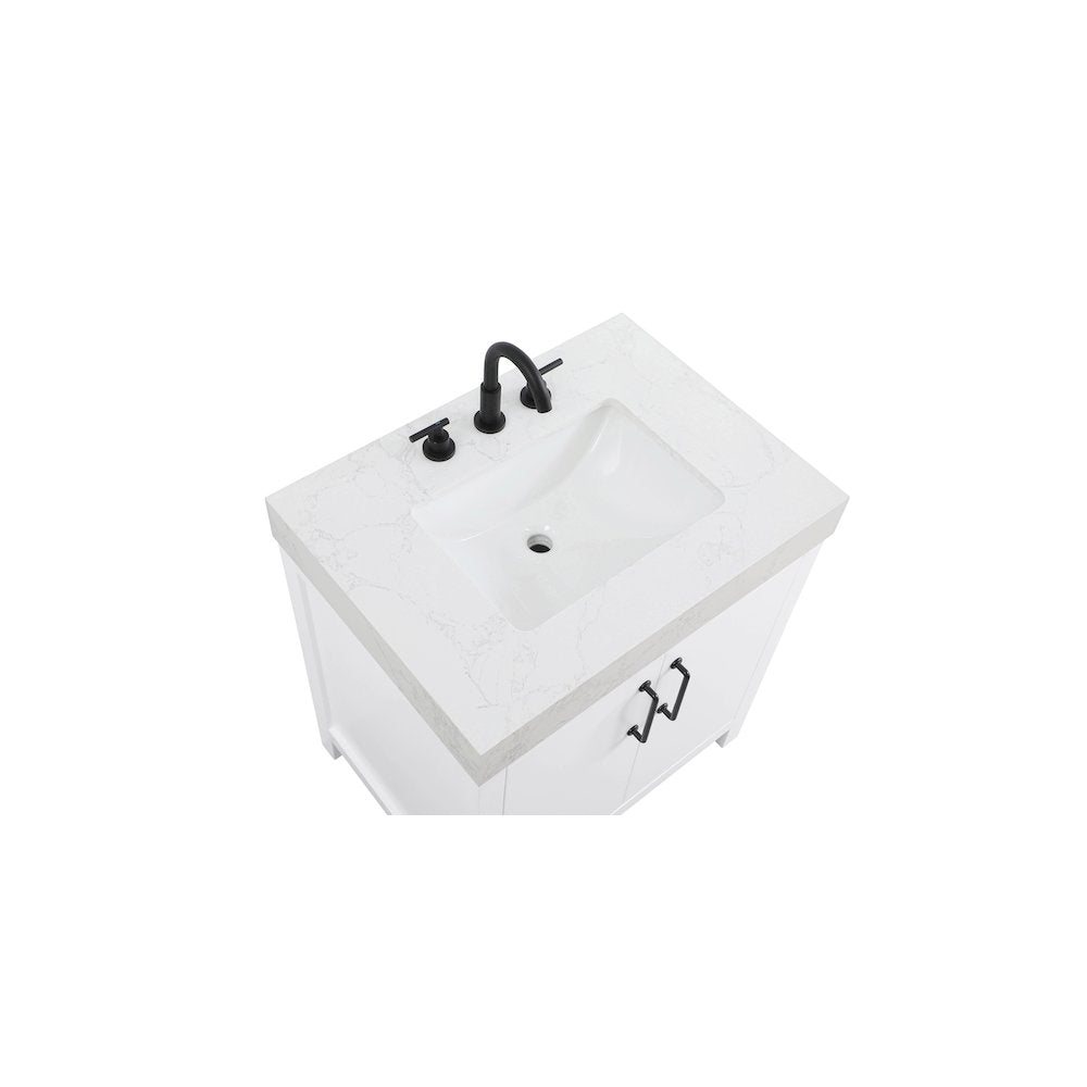 30 inch Single Bathroom Vanity In White