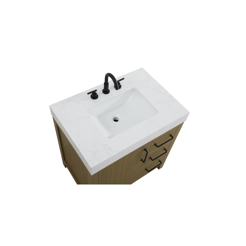 32 inch Single Bathroom Vanity In Chestnut Brown