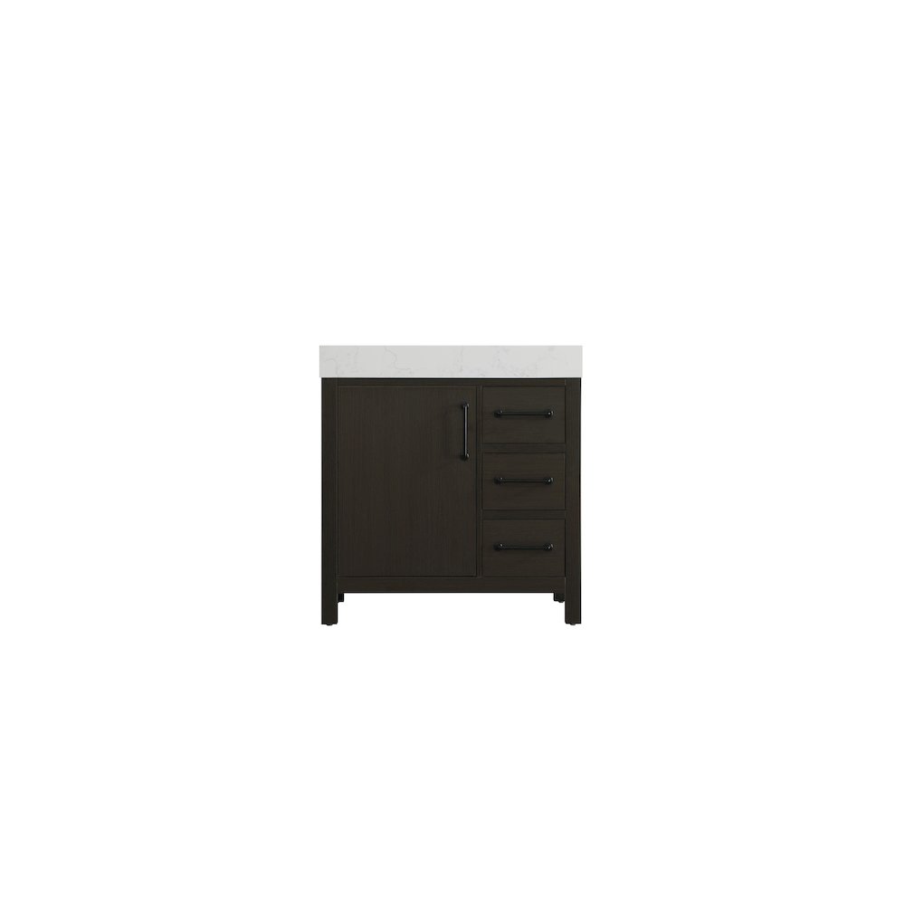 32 inch Single Bathroom Vanity In Mocha Brown