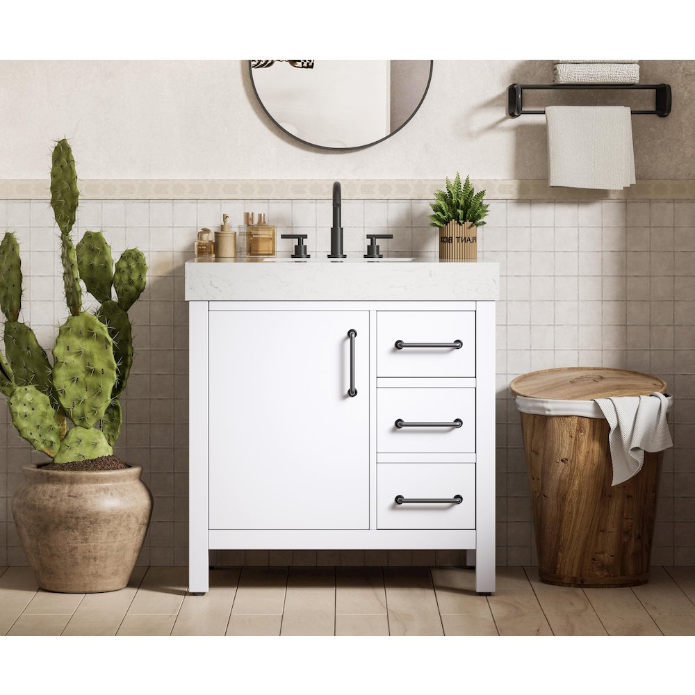 32 inch Single Bathroom Vanity In White