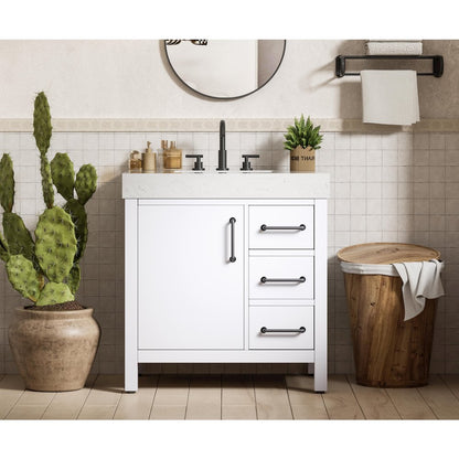 32 inch Single Bathroom Vanity In White