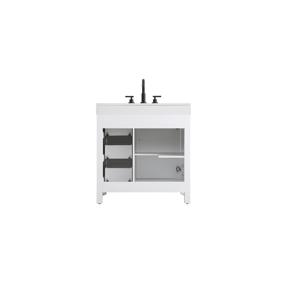 32 inch Single Bathroom Vanity In White