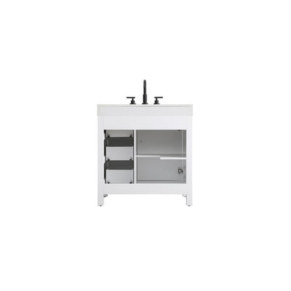 32 inch Single Bathroom Vanity In White