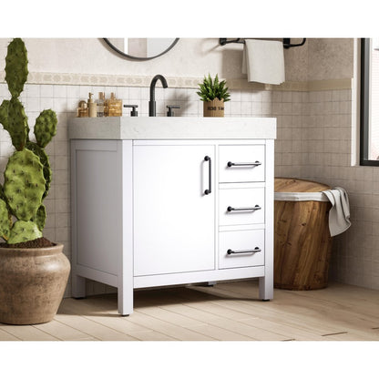 32 inch Single Bathroom Vanity In White