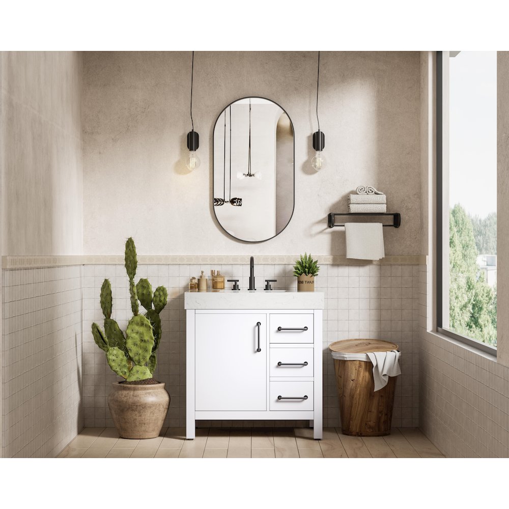 32 inch Single Bathroom Vanity In White