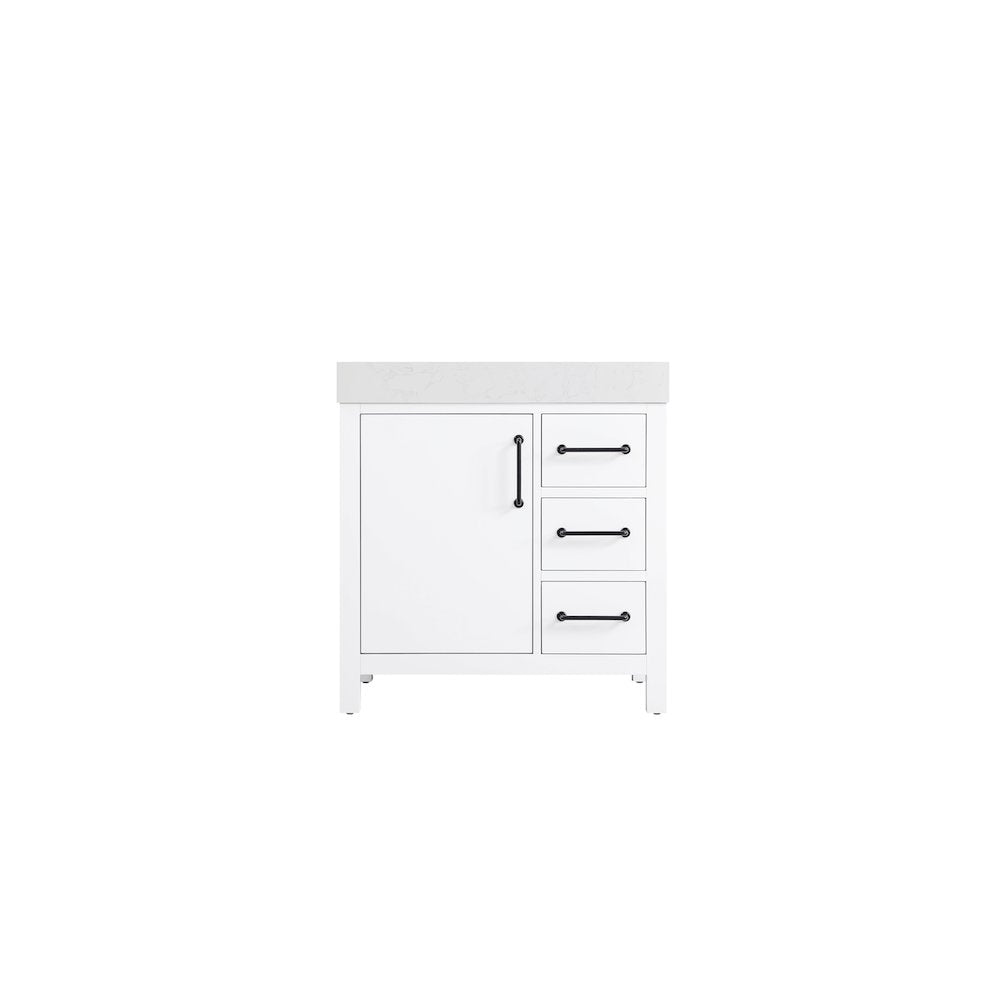 32 inch Single Bathroom Vanity In White