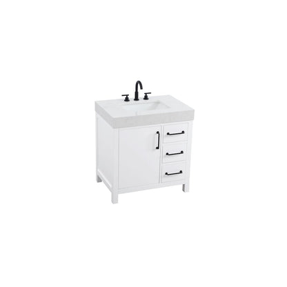 32 inch Single Bathroom Vanity In White