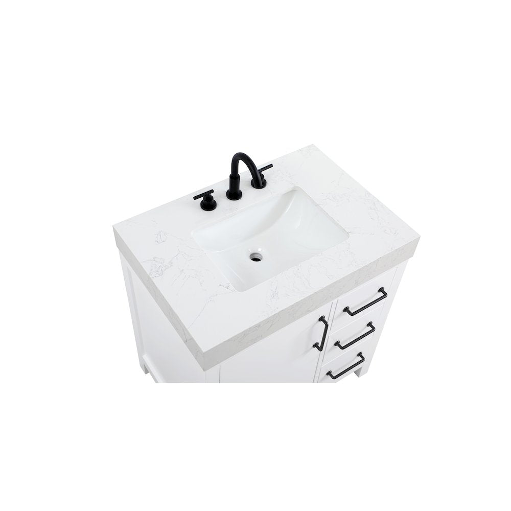 32 inch Single Bathroom Vanity In White