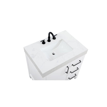 32 inch Single Bathroom Vanity In White