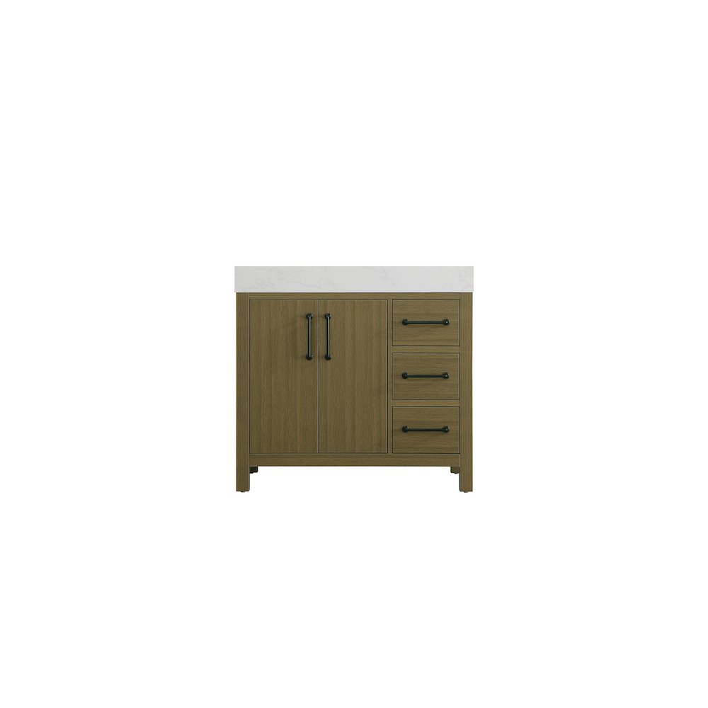 36 inch Single Bathroom Vanity In Chestnut Brown