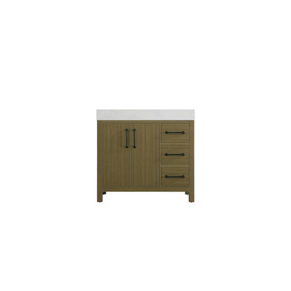 36 inch Single Bathroom Vanity In Chestnut Brown