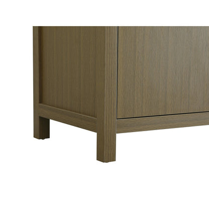 36 inch Single Bathroom Vanity In Chestnut Brown with backsplash
