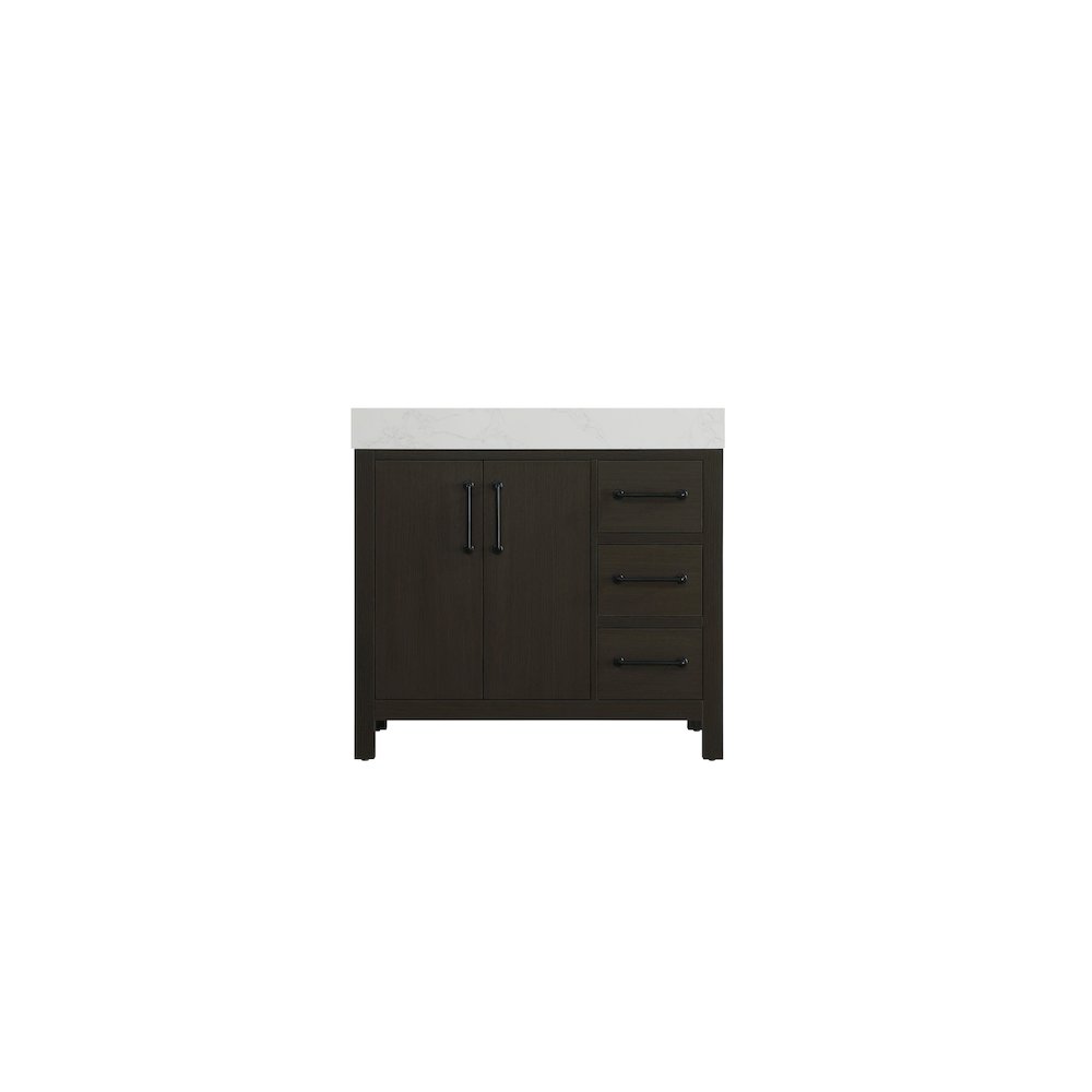 36 inch Single Bathroom Vanity In Mocha Brown