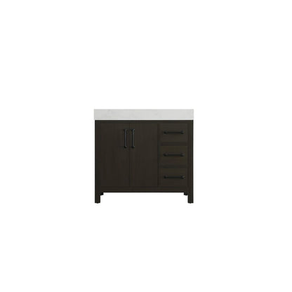 36 inch Single Bathroom Vanity In Mocha Brown