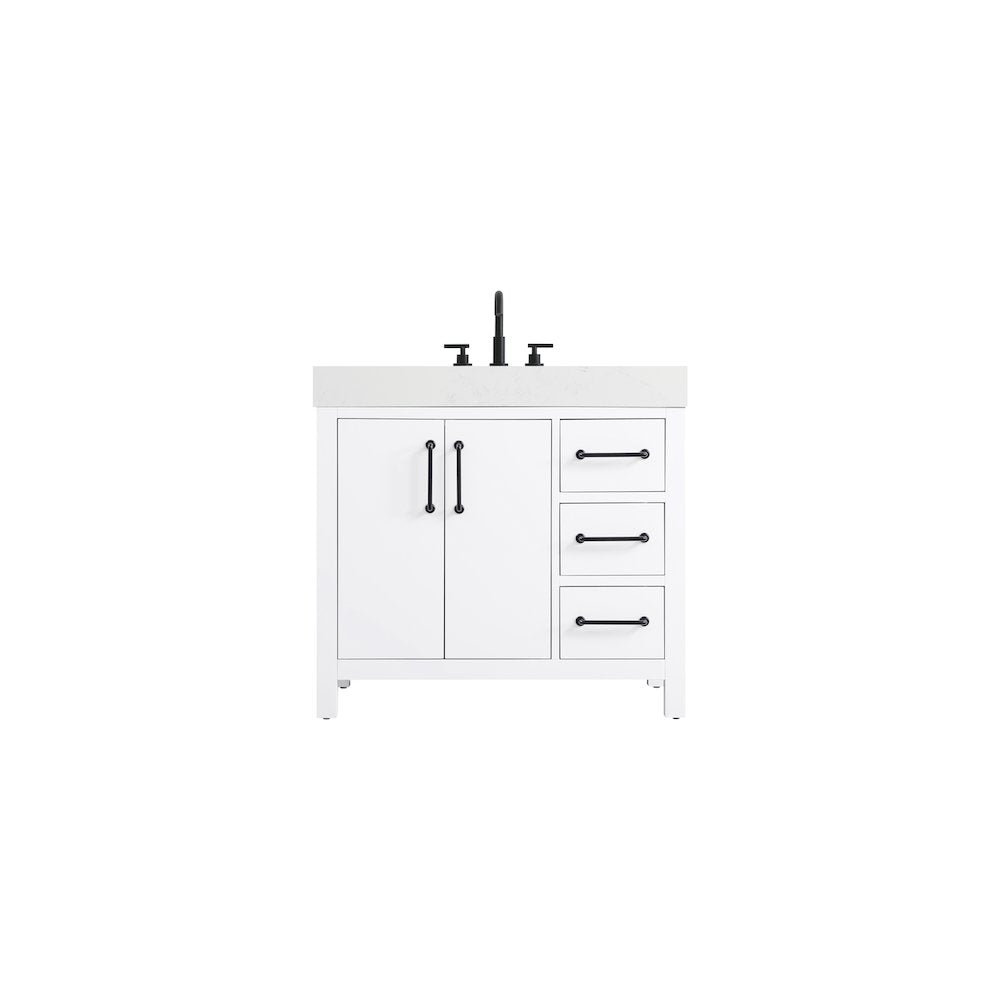 36 inch Single Bathroom Vanity In White