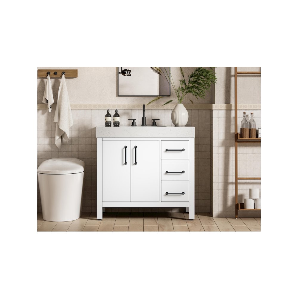 36 inch Single Bathroom Vanity In White