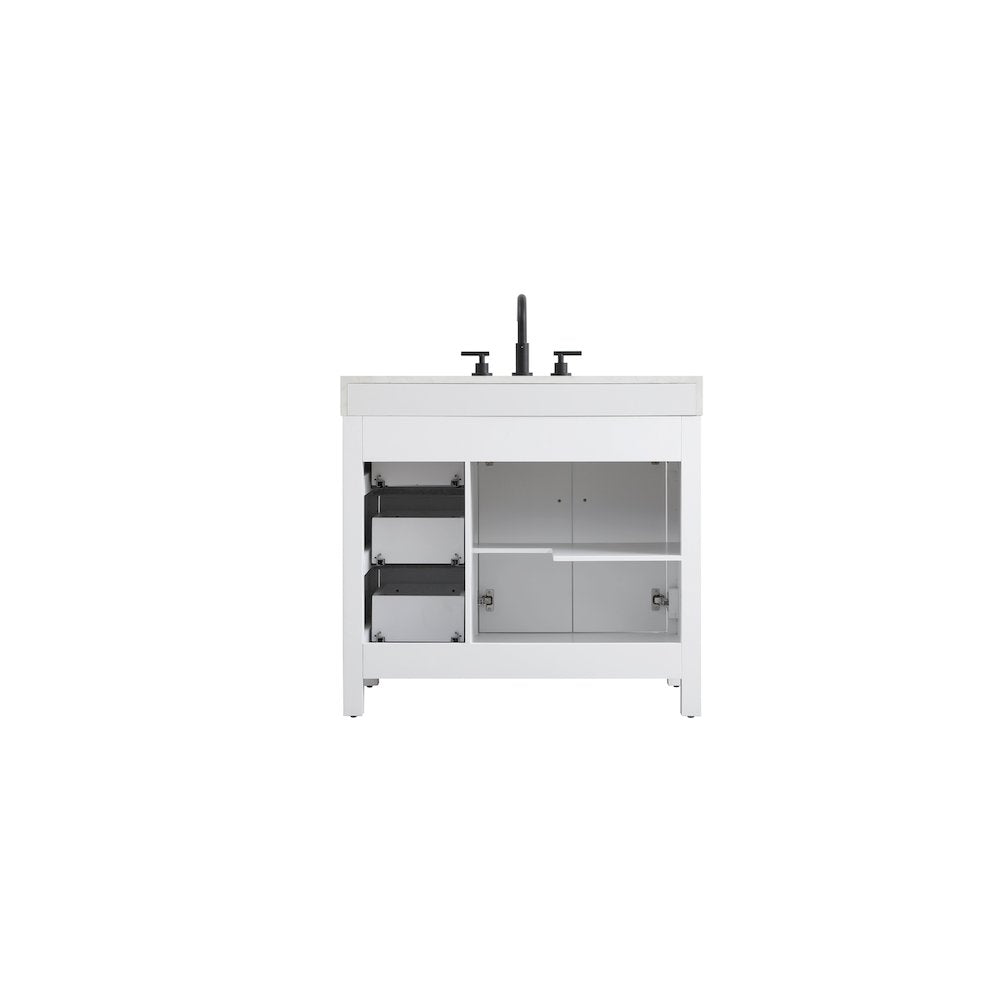 36 inch Single Bathroom Vanity In White