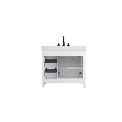 36 inch Single Bathroom Vanity In White