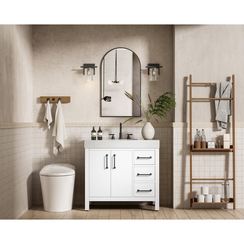 36 inch Single Bathroom Vanity In White