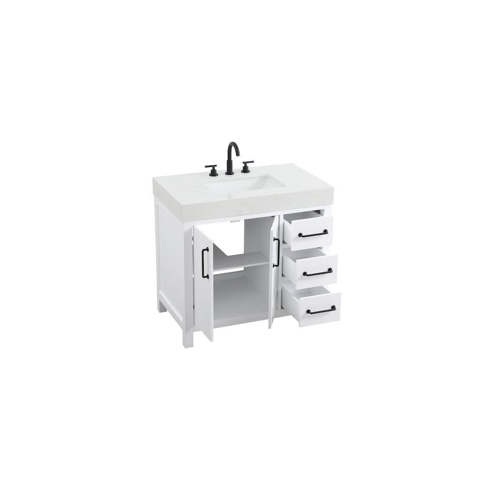 36 inch Single Bathroom Vanity In White