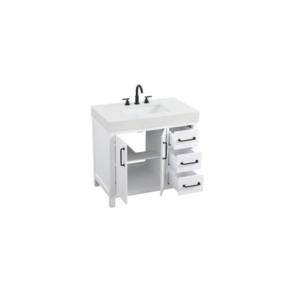 36 inch Single Bathroom Vanity In White