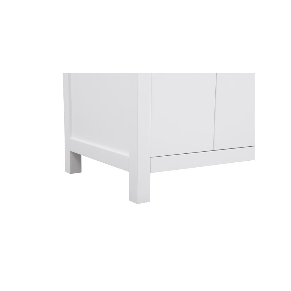 36 inch Single Bathroom Vanity In White with backsplash