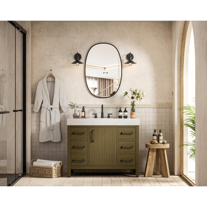 42 inch Single Bathroom Vanity In Chestnut Brown