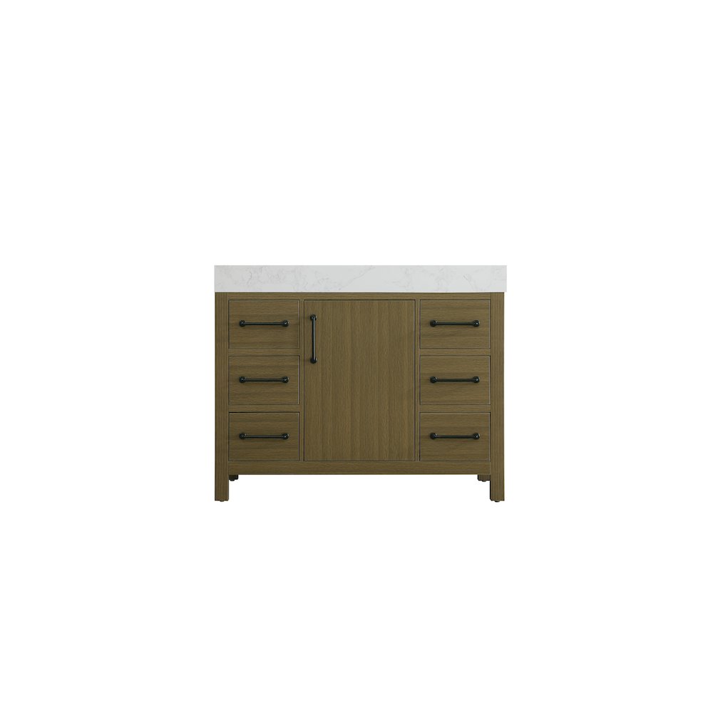 42 inch Single Bathroom Vanity In Chestnut Brown