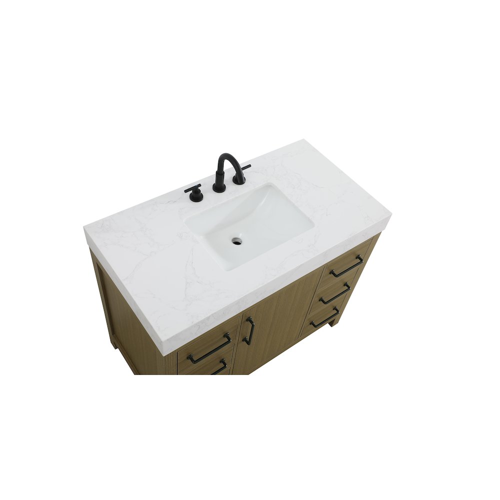 42 inch Single Bathroom Vanity In Chestnut Brown