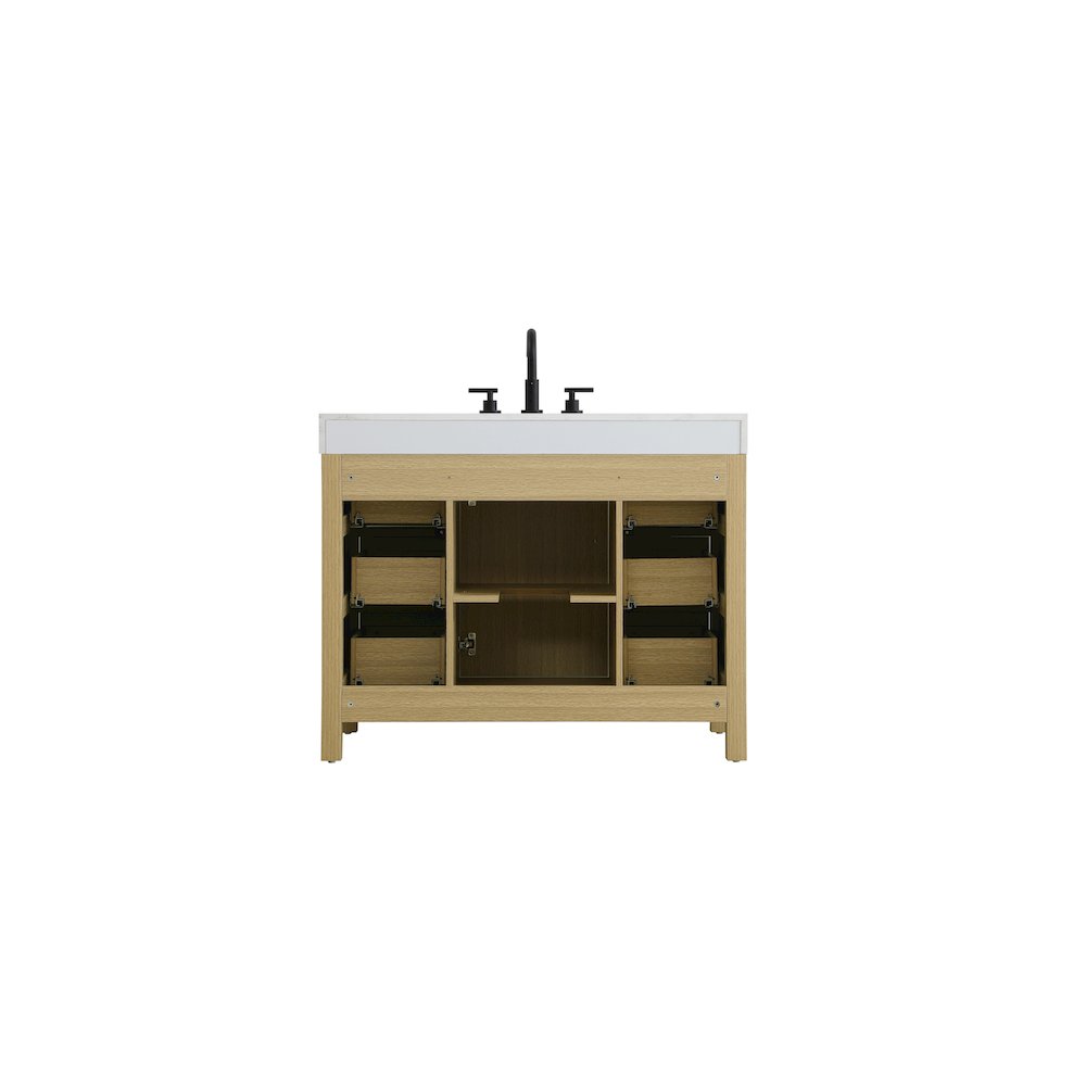 42 inch Single Bathroom Vanity In Honey Brown
