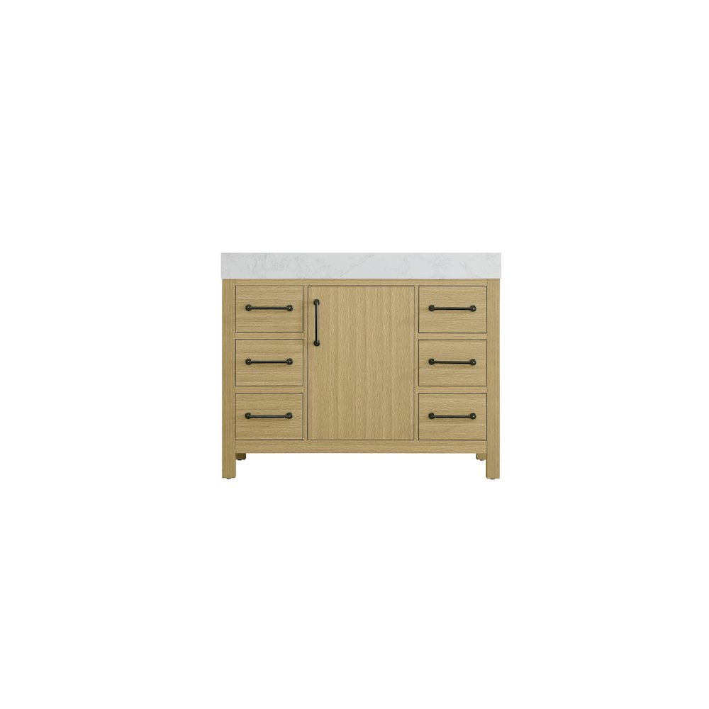 42 inch Single Bathroom Vanity In Honey Brown
