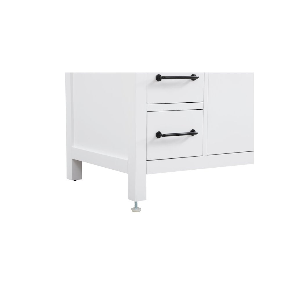 42 inch Single Bathroom Vanity In White with backsplash