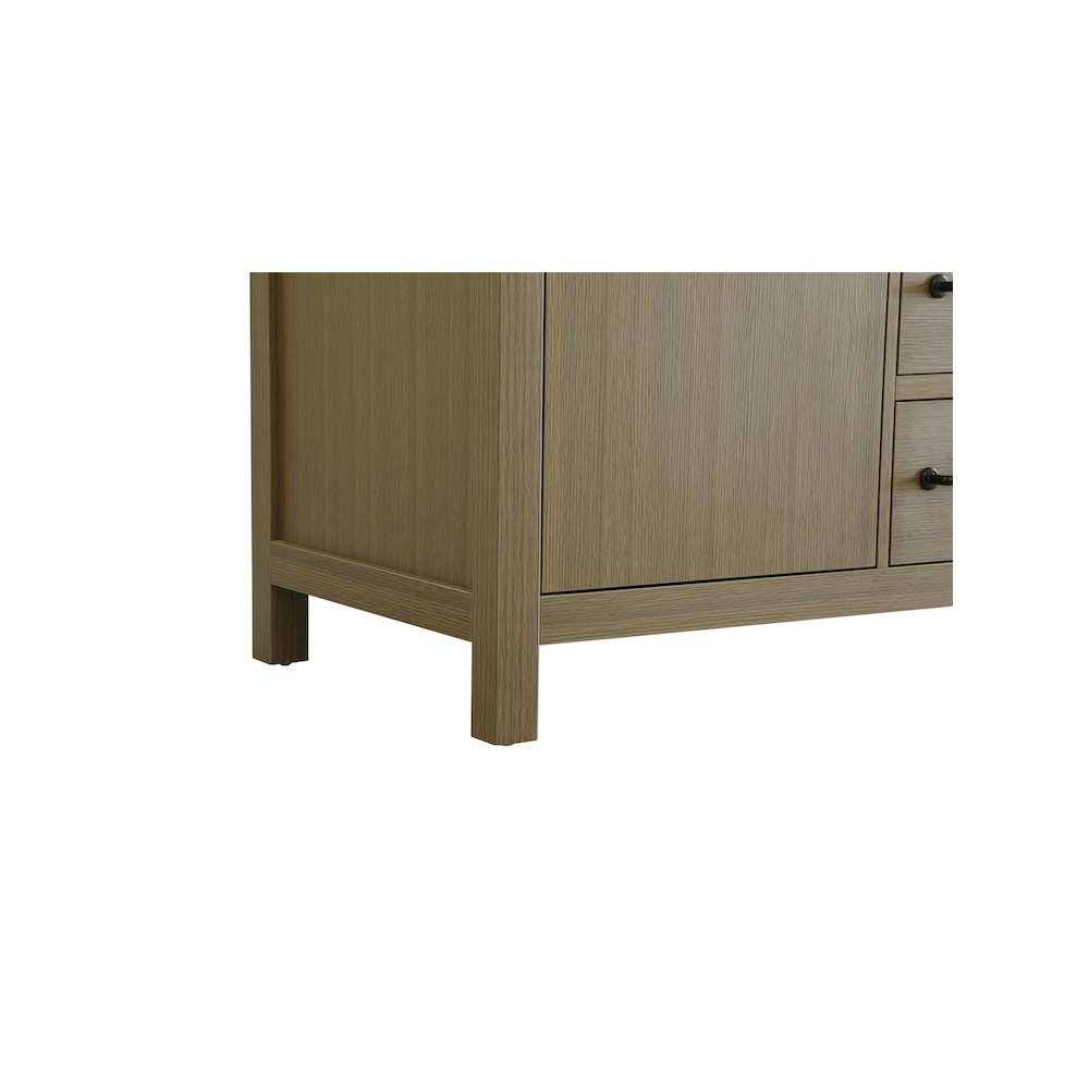 54 inch Double Bathroom Vanity In Chestnut Brown