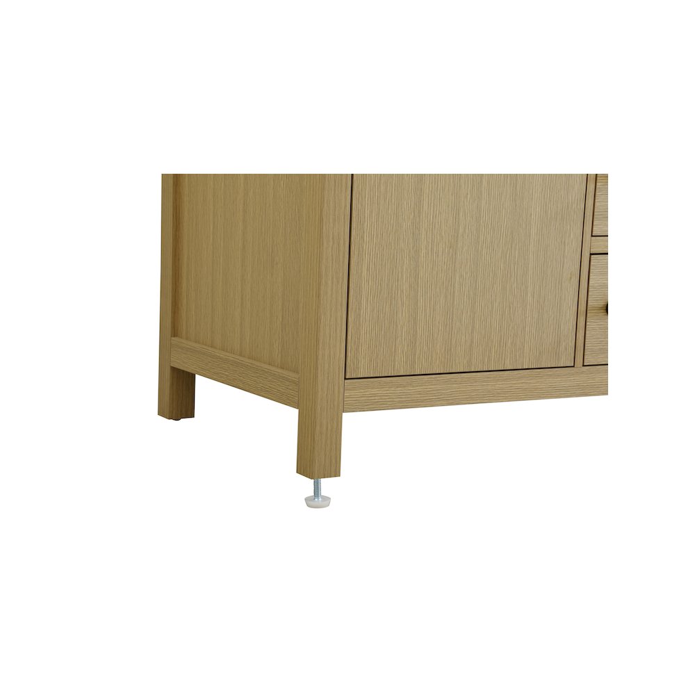 54 inch Double Bathroom Vanity In Honey Brown