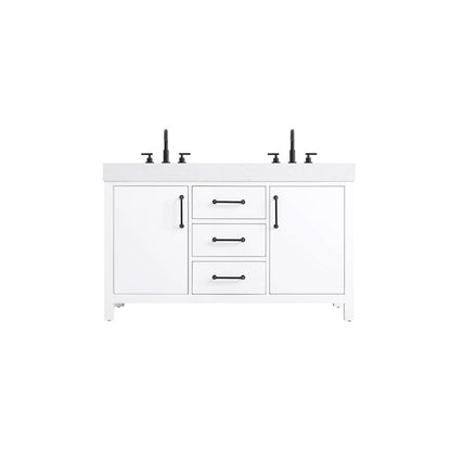 54 inch Double Bathroom Vanity In White