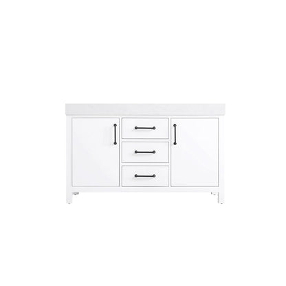 54 inch Double Bathroom Vanity In White