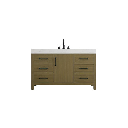 54 inch Single Bathroom Vanity In Chestnut Brown