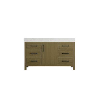 54 inch Single Bathroom Vanity In Chestnut Brown