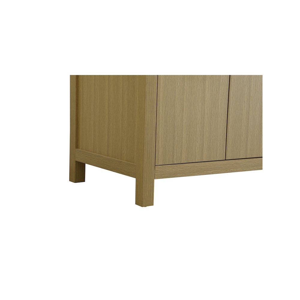 60 inch Double Bathroom Vanity In Honey Brown