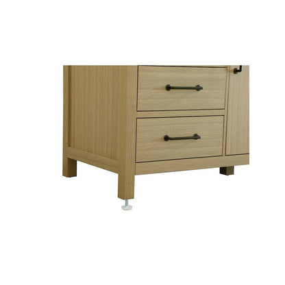 60 inch Single Bathroom Vanity In Honey Brown