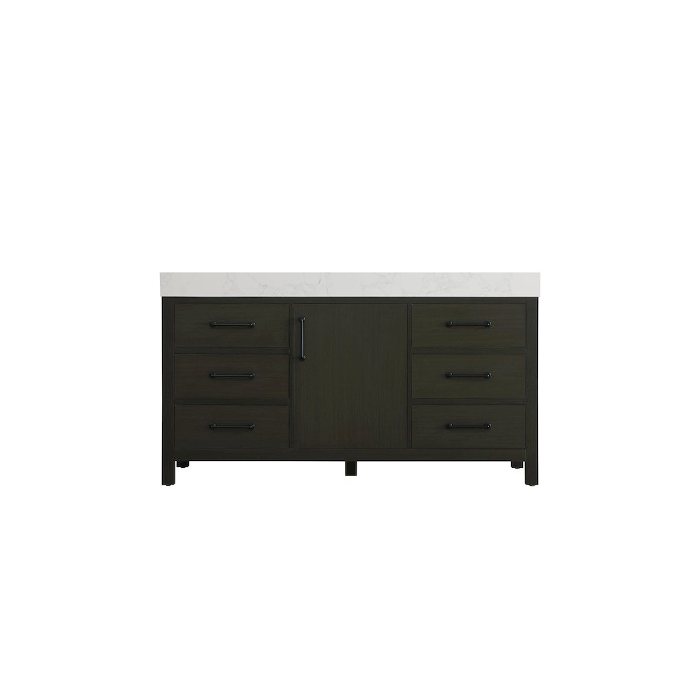 60 inch Single Bathroom Vanity In Mocha Brown